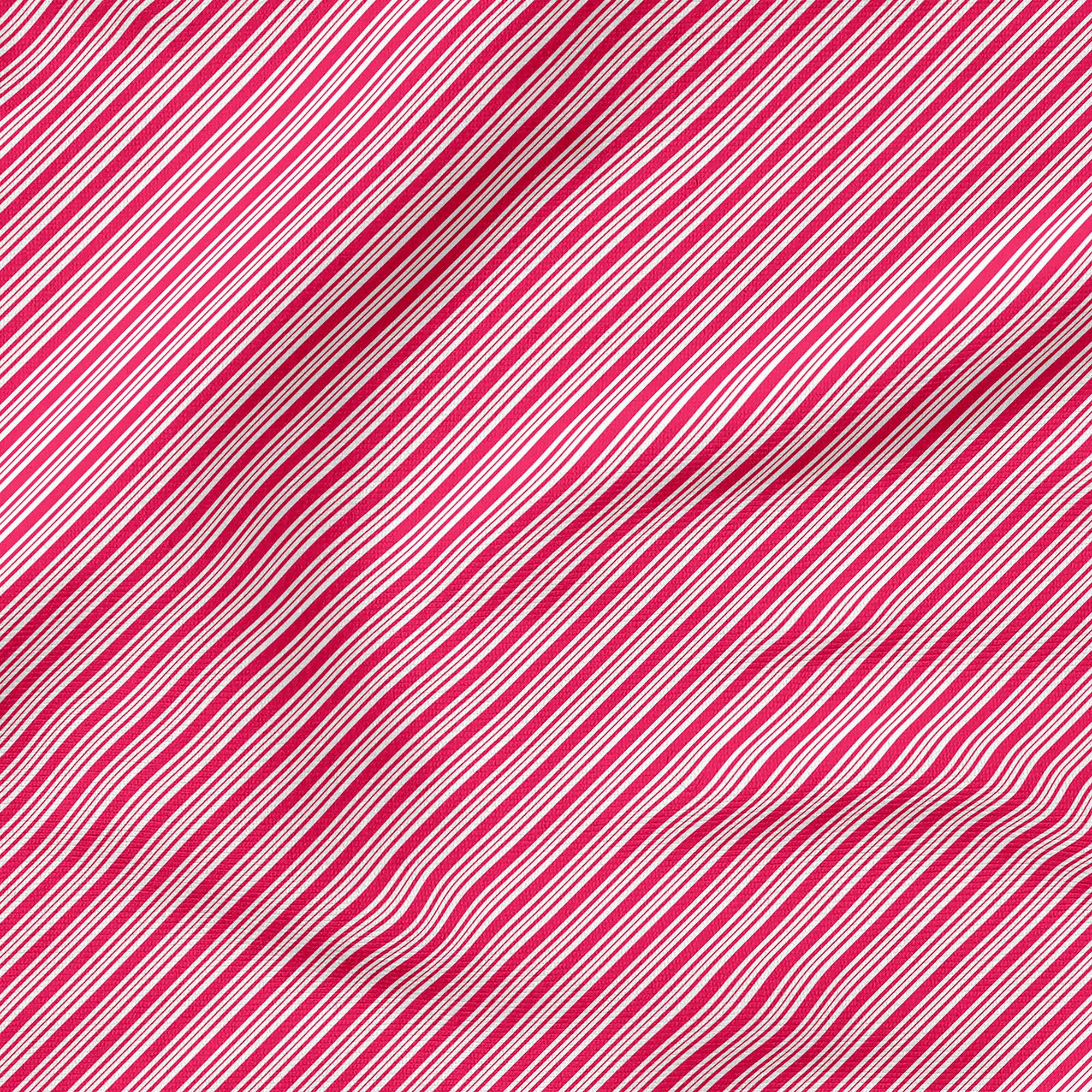 Fabric Editions Red Diagonal Stripe Cotton Fabric